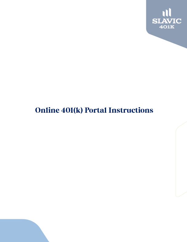 Online 401(k) Portal Instructions